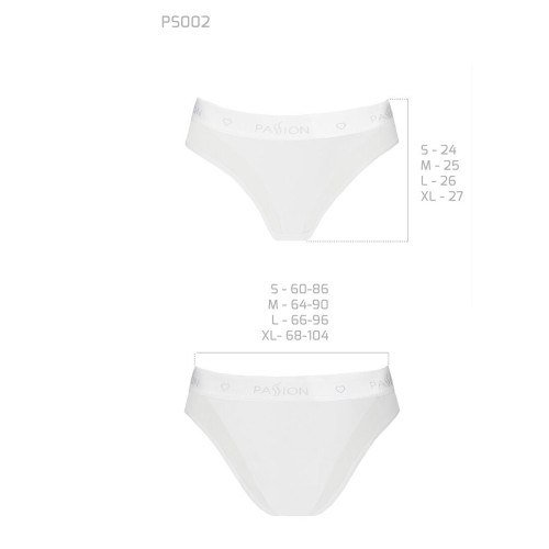 Трусики с прозрачной вставкой Passion PS002 PANTIES L, white
