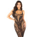 Платье Leg Avenue Rhinestone Lace and Net Bodycon Dress One Size, Black