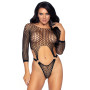 Еротичне боді Leg Avenue Top bodysuit with thong back Black