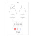 Сатиновый пеньюар с кружевом Obsessive 810-BAB-2 babydoll & thong белый S/M
