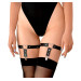 Гартеры для чулок из натуральной кожи Art of Sex Paula 2 шт, Черные