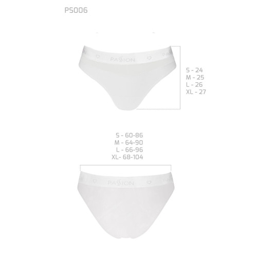 Трусики с прозрачной вставкой Passion PS006 PANTIES M, white