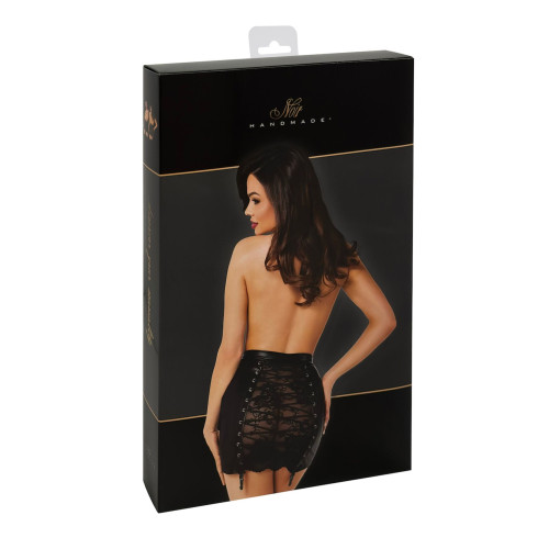 Юбка Noir Handmade F341 Powerwetlook and lace skirt - XL