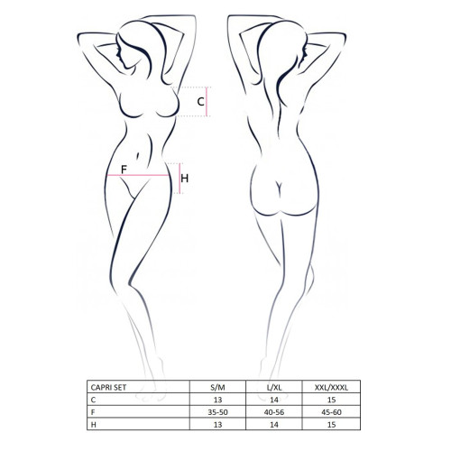 Еротичний комплект Passion Erotic Line CAPRI SET S/M Чорний