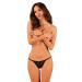 Прозрачные стринги с кружевом Obsessive Celia Noir thong черные XS/S