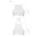 Спортивный топ с прозрачной вставкой Passion PS006 TOP L, white