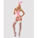 Эротический костюм зайчика Obsessive Bunny suit 4 pcs costume pink L/XL