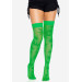 Чулки с рисунком Leg Avenue 420 Net thigh highs Green