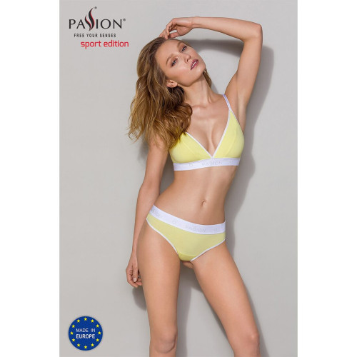 Спортивний топ з подвійними бретелями Passion PS007 TOP M, yellow