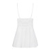 Сатиновый пеньюар с кружевом Obsessive 810-BAB-2 babydoll & thong белый S/M
