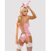 Эротический костюм зайчика Obsessive Bunny suit 4 pcs costume pink L/XL