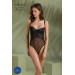 Боди Passion KERRIA BODY black, XXL/XXXL, с высокими вырезами и верхом балконет