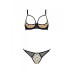 Эротический комплект Passion MARINA SET WITH OPEN BRA, L/XL, beige, открытые чашки