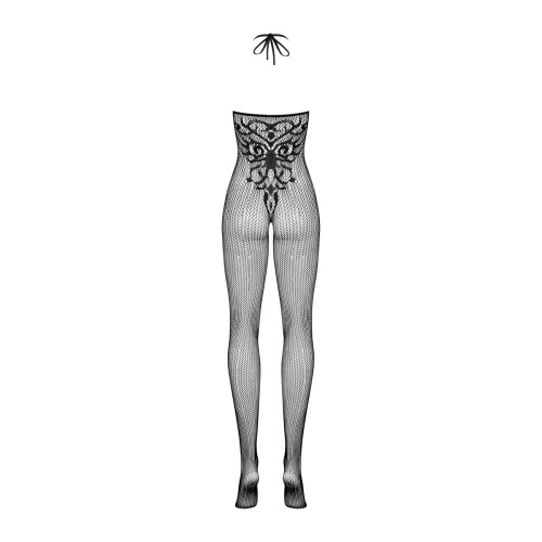 Бодистокинг Obsessive Bodystocking G308 халтер, декор в виде татуировки black S/M/L