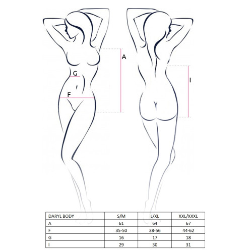 Боди Passion DARYL BODY S/M Черное