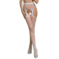 Еротичні колготки-бодістокінг Passion ECO S001 white