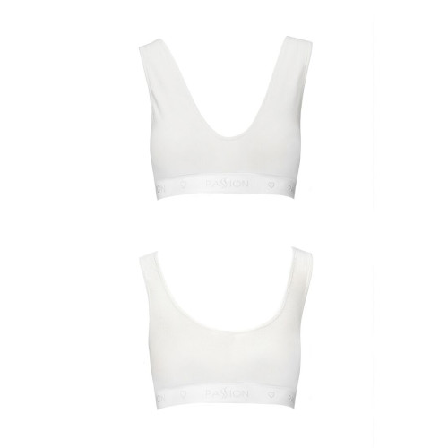 Спортивный топ из эластичного хлопка Passion PS005 TOP S, white