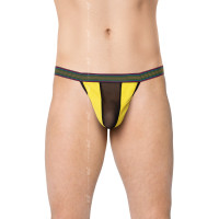 Чоловічі стрінги SoftLine Mens Thong 4529 Жовті OneSize