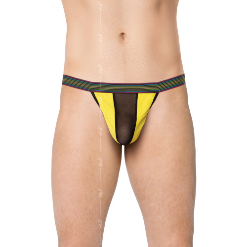 Чоловічі стрінги SoftLine Mens Thong 4529 Жовті OneSize