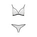Комплект белья ORIHIME SET white S/M - Passion: стрепы: лиф и трусики