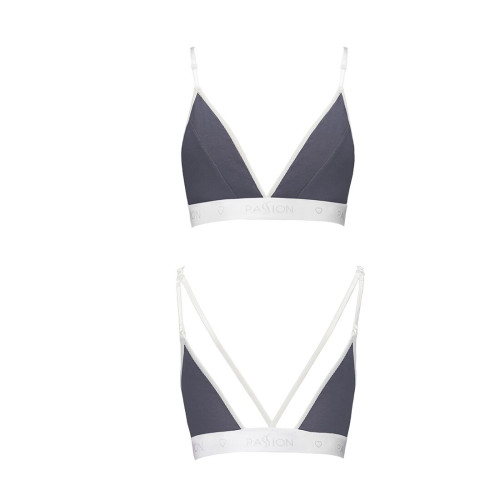 Спортивний топ з подвійними бретелями Passion PS007 TOP S, dark grey