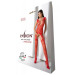 Бодістокінг з плетінням на грудях Passion BS099 One Size, red, відкритий доступ, імітація підв’язок