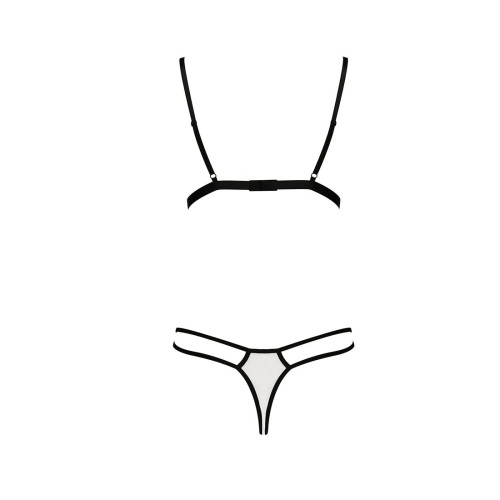 Комплект белья ORIHIME SET white S/M - Passion: стрепы: лиф и трусики