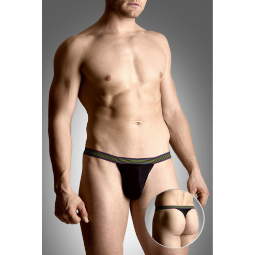 Трусы Softline Mens Thongs 4496 Черные M/L
