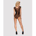 Бодистокинг из большой сетки с кружевом Obsessive B112 teddy черный S/M/L