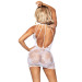 Ажурное платье-сетка Leg Avenue Lace mini dress with cut-outs White one size
