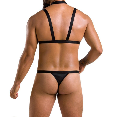 Комплект чоловічої білизни зі стреп Passion 039 Set Andrew black L/XL