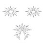 Пэстис из кристаллов Petits Joujoux Gloria set of 3 Серебристые