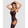 Бодистокинг Obsessive Bodystocking G310 топ, чулки, подвязки, круглые вырезы black S/M/L