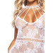 Ажурное платье-сетка Leg Avenue Lace mini dress with cut-outs White one size