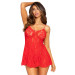 Сорочка беби-долл Leg Avenue Rose Lace Flair Chemise Red, One Size
