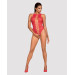 Ажурный бодистокинг с эффектом шнуровки Obsessive B120 teddy красный S/M/L