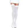 Щільні непрозорі панчохи Leg Avenue Opaque Nylon Thigh Highs White plus size