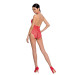 Бодистокинг в большую сетку Passion BS087 red