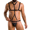 Комплект чоловічої білизни зі стреп Passion 039 Set Andrew black L/XL