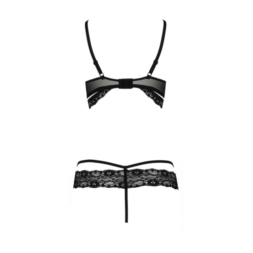 Комплект белья Passion SARIA SET OpenBra Черный XXL/XXXL