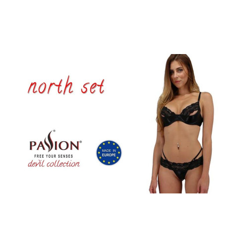 Комплект белья Passion NORTH SET Черный XXL/XXXL