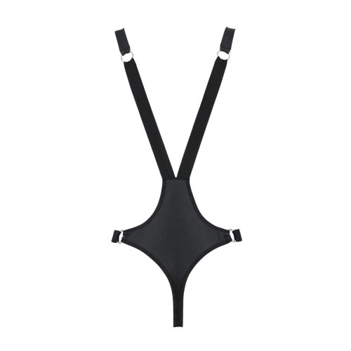 Мужское боди с люверсами Passion 028 Harry Black XXL/XXXL