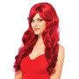 Волнистый парик с косой челкой Leg Avenue Long Wavy Wig 68 см, красный