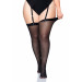 Сексуальні панчохи під підв’язки Leg Avenue Sheer Stockings Black, plus size