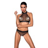 Белье с открытым доступом Passion MOONLIGHT SET black S/M