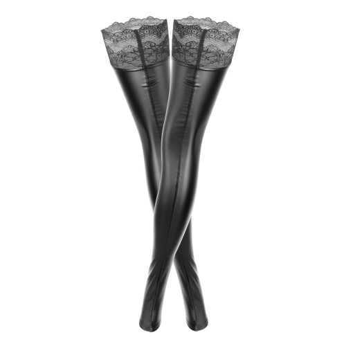 Панчохи з мокрим ефектом Noir Handmade F135 Powerwetlook stockings, 3XL, без мисків