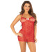 Сорочка Leg Avenue Mini Heart Trimmmed Net Chemise One Size, Red