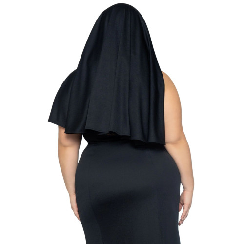 Костюм монашки-грешницы Leg Avenue Sultry Sinner 1X-2X, платье, головной убор, воротник