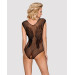 Бодистокинг из большой сетки с кружевом Obsessive B112 teddy черный S/M/L