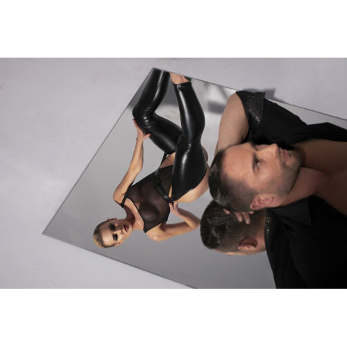 Леггинсы Noir Handmade F323 Rebel, 3XL, black, под латекс, с открытыми бедрами и ягодицами